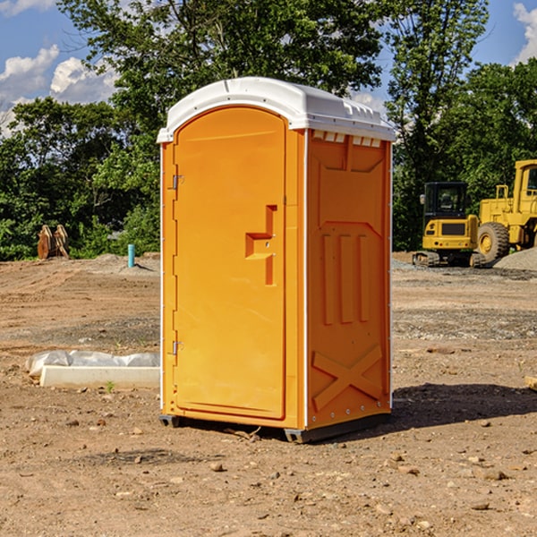 can i customize the exterior of the porta potties with my event logo or branding in Milford IA
